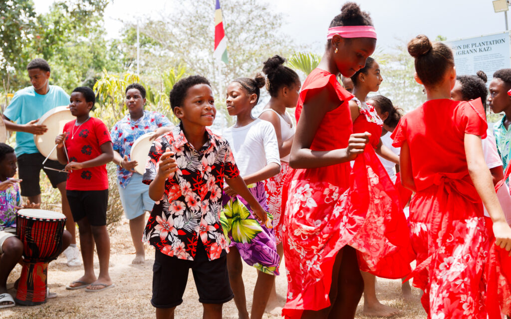 Children are sharing Creole culture through dancing