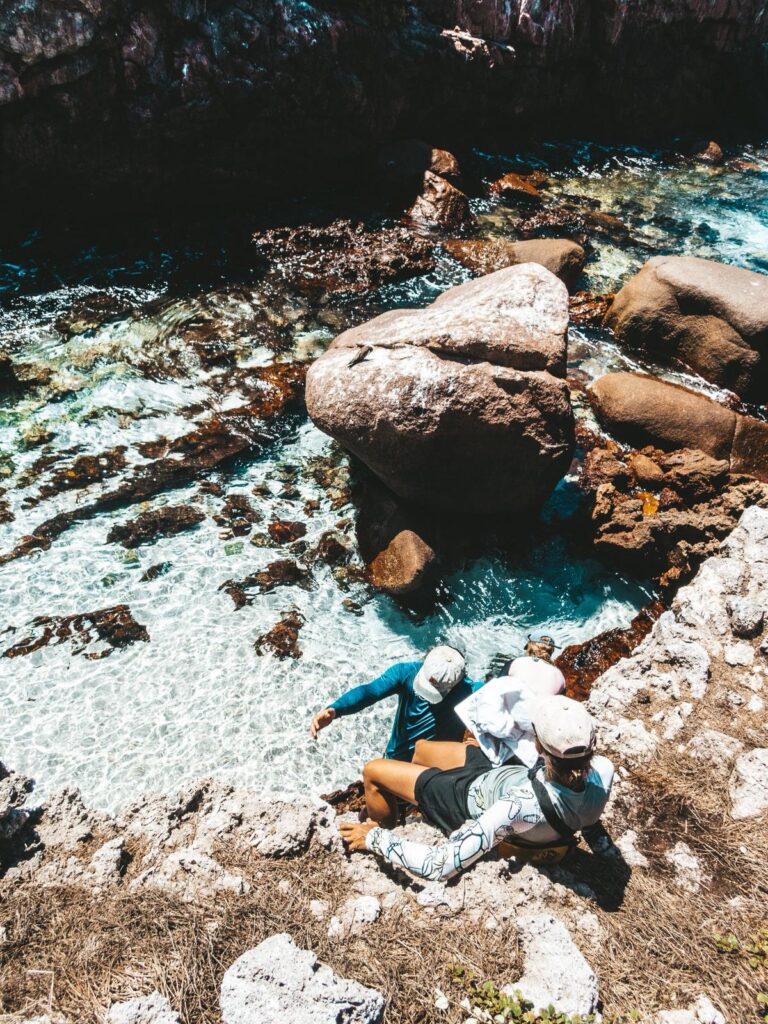 Conservation team of Fregate Island in the field